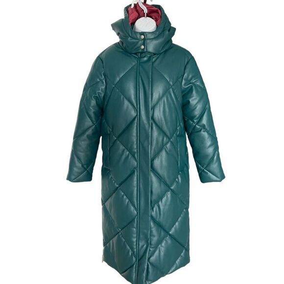 REBECCA MINKOFF Long Hooded Puffer Coat Size XS. - Picture 3 of 13